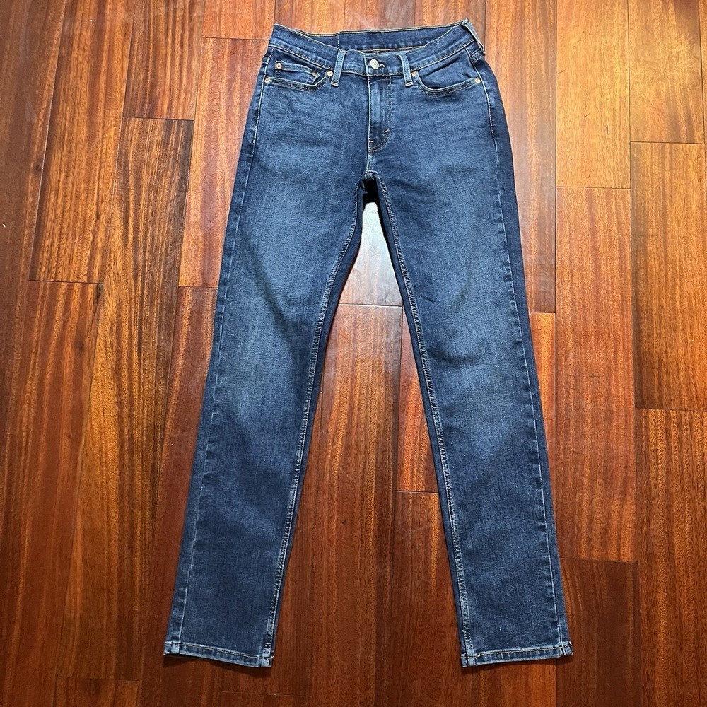 Levis Jeans Men 29x32 Blue 511 Slim Fit Denim Workwear Stretch Fade Dark Wash